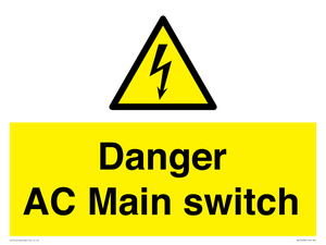 Danger AC Main switch 